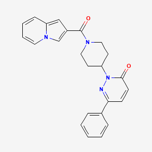 2-[1-(Indolizine-2-carbonyl)piperidin-4-yl]-6-phenylpyridazin-3-one