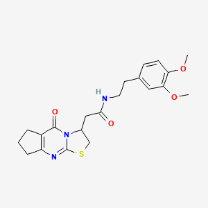 N-(3,4-dimethoxyphenethyl)-2-(5-oxo-2,3,5,6,7,8-hexahydrocyclopenta[d]thiazolo[3,2-a]pyrimidin-3-yl)acetamide