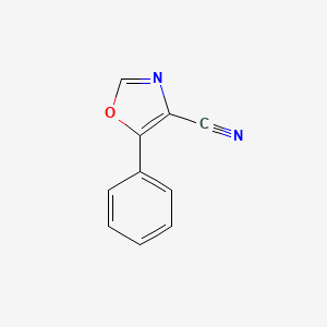 molecular formula C10H6N2O B2510030 5-Phenyl-1,3-oxazole-4-carbonitrile CAS No. 254880-28-9