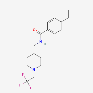 4-Ethyl-N-[[1-(2,2,2-trifluoroethyl)piperidin-4-yl]methyl]benzamide