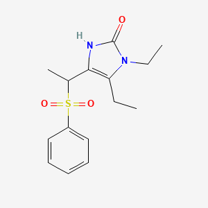 1,5-diethyl-4-[1-(phenylsulfonyl)ethyl]-1,3-dihydro-2H-imidazol-2-one