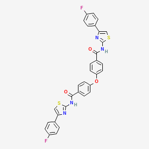 N-[4-(4-fluorophenyl)-1,3-thiazol-2-yl]-4-(4-{[4-(4-fluorophenyl)-1,3-thiazol-2-yl]carbamoyl}phenoxy)benzamide