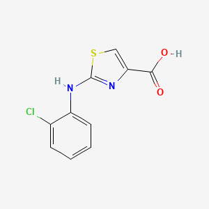 molecular formula C10H7ClN2O2S B2510049 2-(2-氯苯氨基)-噻唑-4-羧酸 CAS No. 165682-81-5