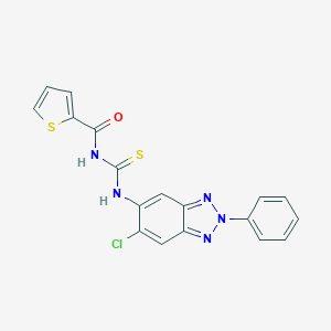 molecular formula C18H12ClN5OS2 B251005 N-[(6-chloro-2-phenyl-2H-benzotriazol-5-yl)carbamothioyl]thiophene-2-carboxamide 