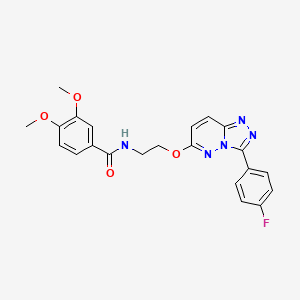 N-(2-((3-(4-fluorophenyl)-[1,2,4]triazolo[4,3-b]pyridazin-6-yl)oxy)ethyl)-3,4-dimethoxybenzamide