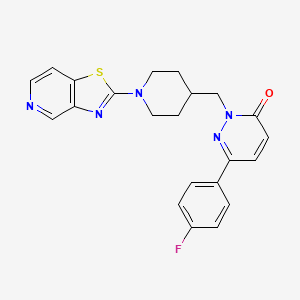 6-(4-Fluorophenyl)-2-[[1-([1,3]thiazolo[4,5-c]pyridin-2-yl)piperidin-4-yl]methyl]pyridazin-3-one