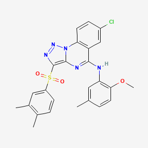 7-chloro-3-[(3,4-dimethylphenyl)sulfonyl]-N-(2-methoxy-5-methylphenyl)[1,2,3]triazolo[1,5-a]quinazolin-5-amine