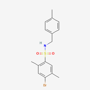 4-bromo-2,5-dimethyl-N-[(4-methylphenyl)methyl]benzene-1-sulfonamide