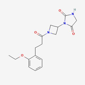 molecular formula C17H21N3O4 B2510063 3-(1-(3-(2-乙氧基苯基)丙酰)氮杂环丁-3-基)咪唑烷-2,4-二酮 CAS No. 2034489-60-4