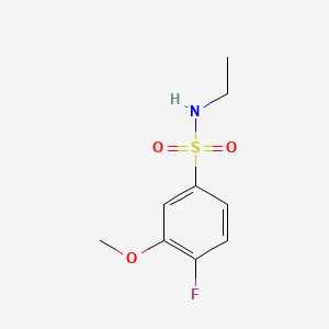 molecular formula C9H12FNO3S B2510069 N-ethyl-4-fluoro-3-methoxybenzenesulfonamide CAS No. 873588-75-1