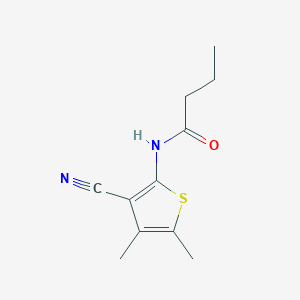 molecular formula C11H14N2OS B251007 N-(3-cyano-4,5-dimethyl-2-thienyl)butanamide 