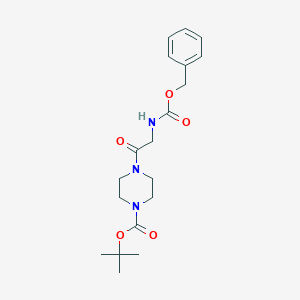 molecular formula C19H27N3O5 B2510080 1-Boc-4-(cbz-aminomethylcarbonyl)piperazine CAS No. 353495-62-2