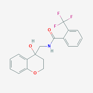 molecular formula C18H16F3NO3 B2510082 N-((4-hydroxychroman-4-yl)methyl)-2-(trifluoromethyl)benzamide CAS No. 1396683-89-8