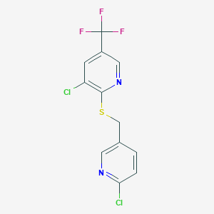 3-Chloro-2-{[(6-chloro-3-pyridinyl)methyl]sulfanyl}-5-(trifluoromethyl)pyridine