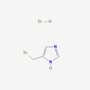 molecular formula C4H6Br2N2 B2510084 4-(Bromomethyl)-1H-imidazole hydrobromide CAS No. 51720-29-7