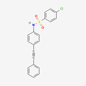 molecular formula C20H14ClNO2S B2510101 4-chloro-N-[4-(2-phenylethynyl)phenyl]benzenesulfonamide CAS No. 439097-31-1
