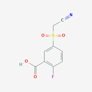molecular formula C9H6FNO4S B2510103 5-((Cyanomethyl)sulfonyl)-2-fluorobenzoic acid CAS No. 1094326-59-6