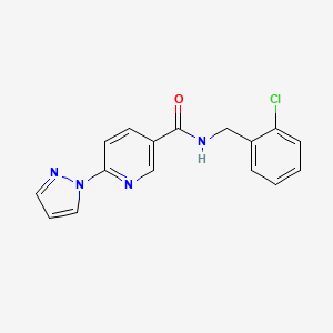 N-(2-chlorobenzyl)-6-(1H-pyrazol-1-yl)nicotinamide