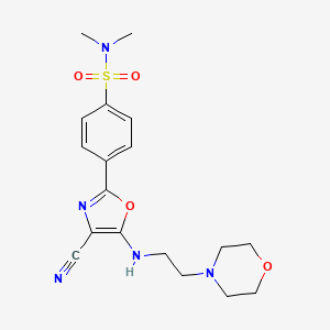 4-(4-cyano-5-((2-morpholinoethyl)amino)oxazol-2-yl)-N,N-dimethylbenzenesulfonamide