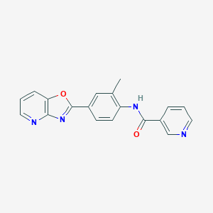 molecular formula C19H14N4O2 B251011 N-(2-methyl-4-[1,3]oxazolo[4,5-b]pyridin-2-ylphenyl)nicotinamide 