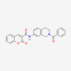 N-(2-benzoyl-1,2,3,4-tetrahydroisoquinolin-7-yl)-2-oxo-2H-chromene-3-carboxamide