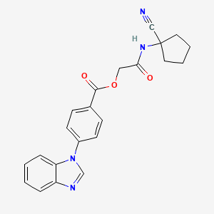[2-[(1-Cyanocyclopentyl)amino]-2-oxoethyl] 4-(benzimidazol-1-yl)benzoate