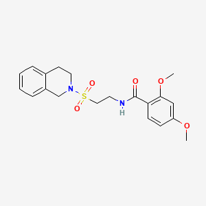molecular formula C20H24N2O5S B2510134 N-(2-((3,4-dihydroisoquinolin-2(1H)-yl)sulfonyl)ethyl)-2,4-dimethoxybenzamide CAS No. 899980-08-6