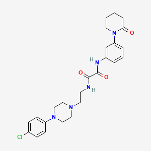 molecular formula C25H30ClN5O3 B2510146 N1-(2-(4-(4-chlorophenyl)piperazin-1-yl)ethyl)-N2-(3-(2-oxopiperidin-1-yl)phenyl)oxalamide CAS No. 1327575-95-0