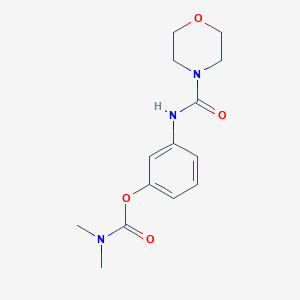 molecular formula C14H19N3O4 B2510148 3-(Morpholine-4-carboxamido)phenyl dimethylcarbamate CAS No. 526190-24-9