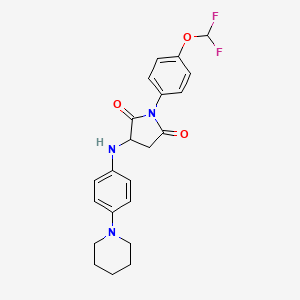 1-(4-(Difluoromethoxy)phenyl)-3-((4-(piperidin-1-yl)phenyl)amino)pyrrolidine-2,5-dione
