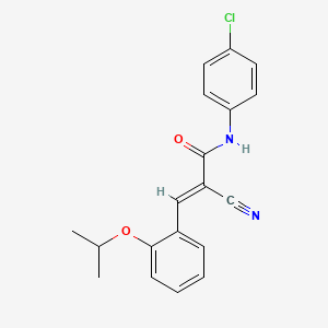 N-(4-chlorophenyl)-2-cyano-3-[2-(propan-2-yloxy)phenyl]prop-2-enamide