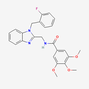 N-{[1-(2-fluorobenzyl)-1H-benzimidazol-2-yl]methyl}-3,4,5-trimethoxybenzamide