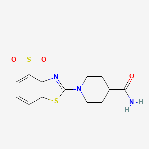 1-(4-Methylsulfonyl-1,3-benzothiazol-2-yl)piperidine-4-carboxamide