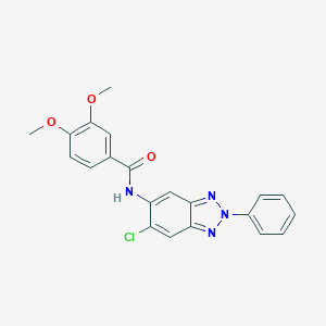 molecular formula C21H17ClN4O3 B251020 N-(6-chloro-2-phenyl-2H-1,2,3-benzotriazol-5-yl)-3,4-dimethoxybenzamide 