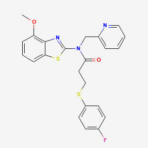 3-((4-fluorophenyl)thio)-N-(4-methoxybenzo[d]thiazol-2-yl)-N-(pyridin-2-ylmethyl)propanamide