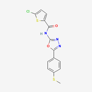 5-chloro-N-[5-(4-methylsulfanylphenyl)-1,3,4-oxadiazol-2-yl]thiophene-2-carboxamide
