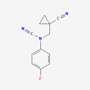 1-{[Cyano(4-fluorophenyl)amino]methyl}cyclopropane-1-carbonitrile