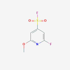 molecular formula C6H5F2NO3S B2510213 2-Fluoro-6-methoxypyridine-4-sulfonyl fluoride CAS No. 2551115-75-2