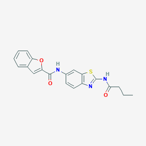 N-[2-(butanoylamino)-1,3-benzothiazol-6-yl]-1-benzofuran-2-carboxamide