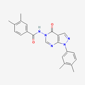 molecular formula C22H21N5O2 B2510248 N-(1-(3,4-ジメチルフェニル)-4-オキソ-1H-ピラゾロ[3,4-d]ピリミジン-5(4H)-イル)-3,4-ジメチルベンゾアミド CAS No. 900008-73-3