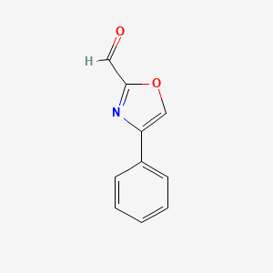 molecular formula C10H7NO2 B2510249 4-Phenyl-1,3-oxazole-2-carbaldehyde CAS No. 1199623-97-6