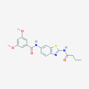 N-[2-(butanoylamino)-1,3-benzothiazol-6-yl]-3,5-dimethoxybenzamide