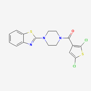 molecular formula C16H13Cl2N3OS2 B2510251 (4-(Benzo[d]thiazol-2-yl)piperazin-1-yl)(2,5-dichlorothiophen-3-yl)methanone CAS No. 681164-50-1