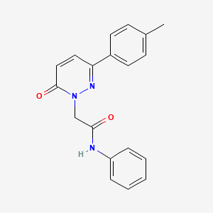molecular formula C19H17N3O2 B2510257 2-[3-(4-methylphenyl)-6-oxopyridazin-1(6H)-yl]-N-phenylacetamide CAS No. 922863-43-2