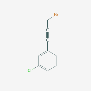 molecular formula C9H6BrCl B2510259 1-(3-Bromoprop-1-ynyl)-3-chlorobenzene CAS No. 1026840-30-1