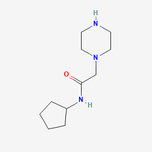 molecular formula C11H23Cl2N3O B2510264 N-Cyclopentyl-2-piperazin-1-ylacetamide CAS No. 946744-47-4