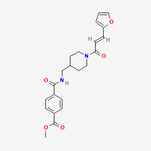 (E)-methyl 4-(((1-(3-(furan-2-yl)acryloyl)piperidin-4-yl)methyl)carbamoyl)benzoate