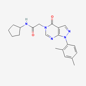 N-cyclopentyl-2-[1-(2,4-dimethylphenyl)-4-oxopyrazolo[3,4-d]pyrimidin-5-yl]acetamide