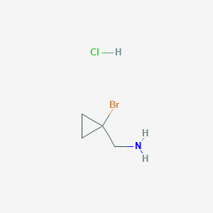 molecular formula C4H9BrClN B2510279 (1-Bromocyclopropyl)methanamine;hydrochloride CAS No. 2413870-45-6
