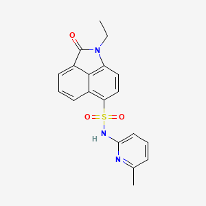 molecular formula C19H17N3O3S B2510295 1-ethyl-N-(6-methylpyridin-2-yl)-2-oxo-1,2-dihydrobenzo[cd]indole-6-sulfonamide CAS No. 438488-48-3